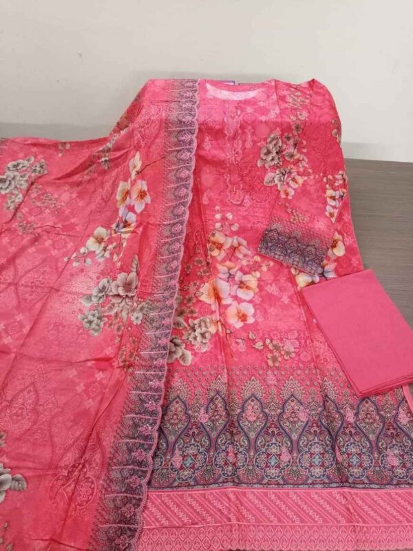 Premium suti embroidery three piece